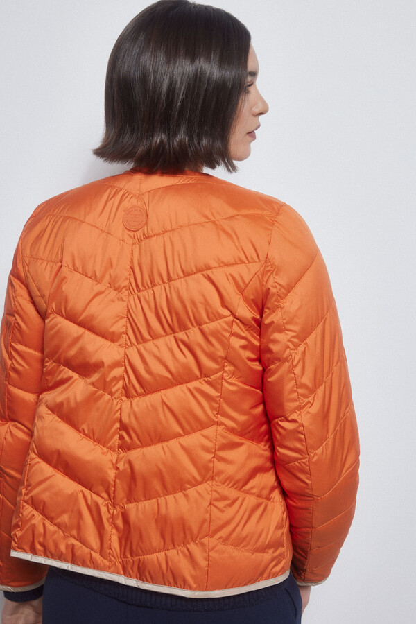 Pedro del Hierro Short reversible ultralight jacket Orange