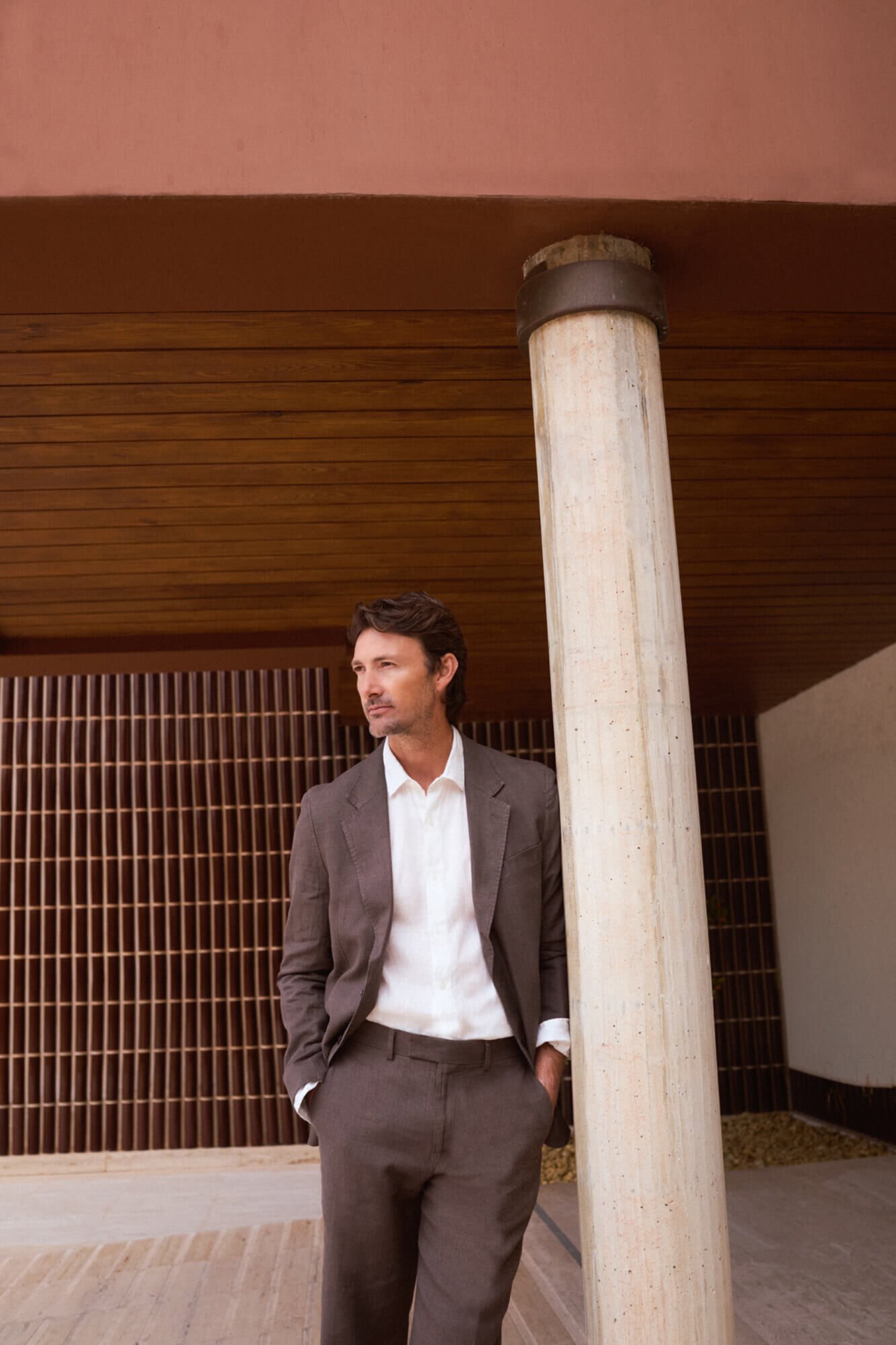 Pedro del Hierro Coordinated linen blend blazer