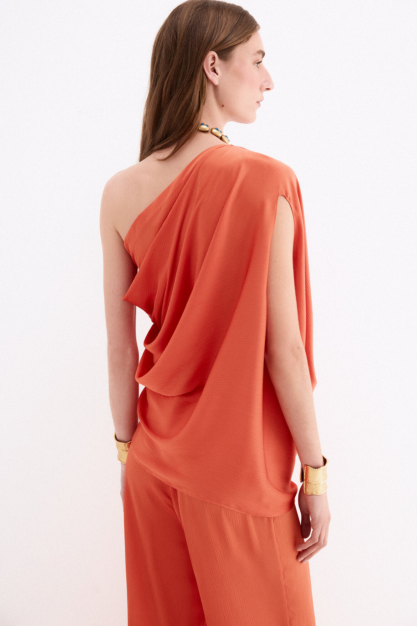 Pedro del Hierro Asymmetric runway top Orange