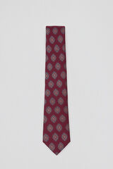 Pedro del Hierro Natural silk tie Burgundy