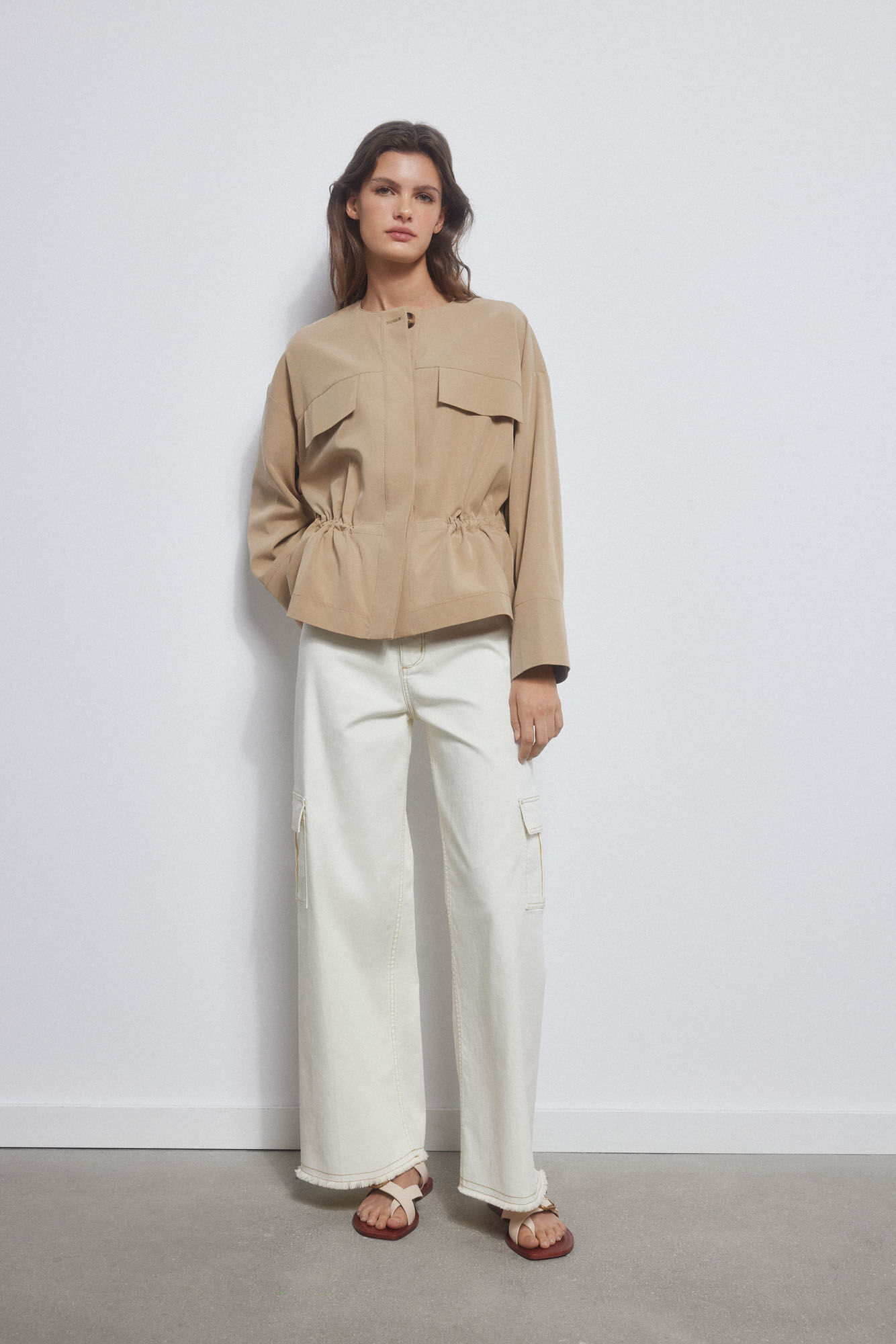 Pedro del Hierro Fluid safari jacket Brown