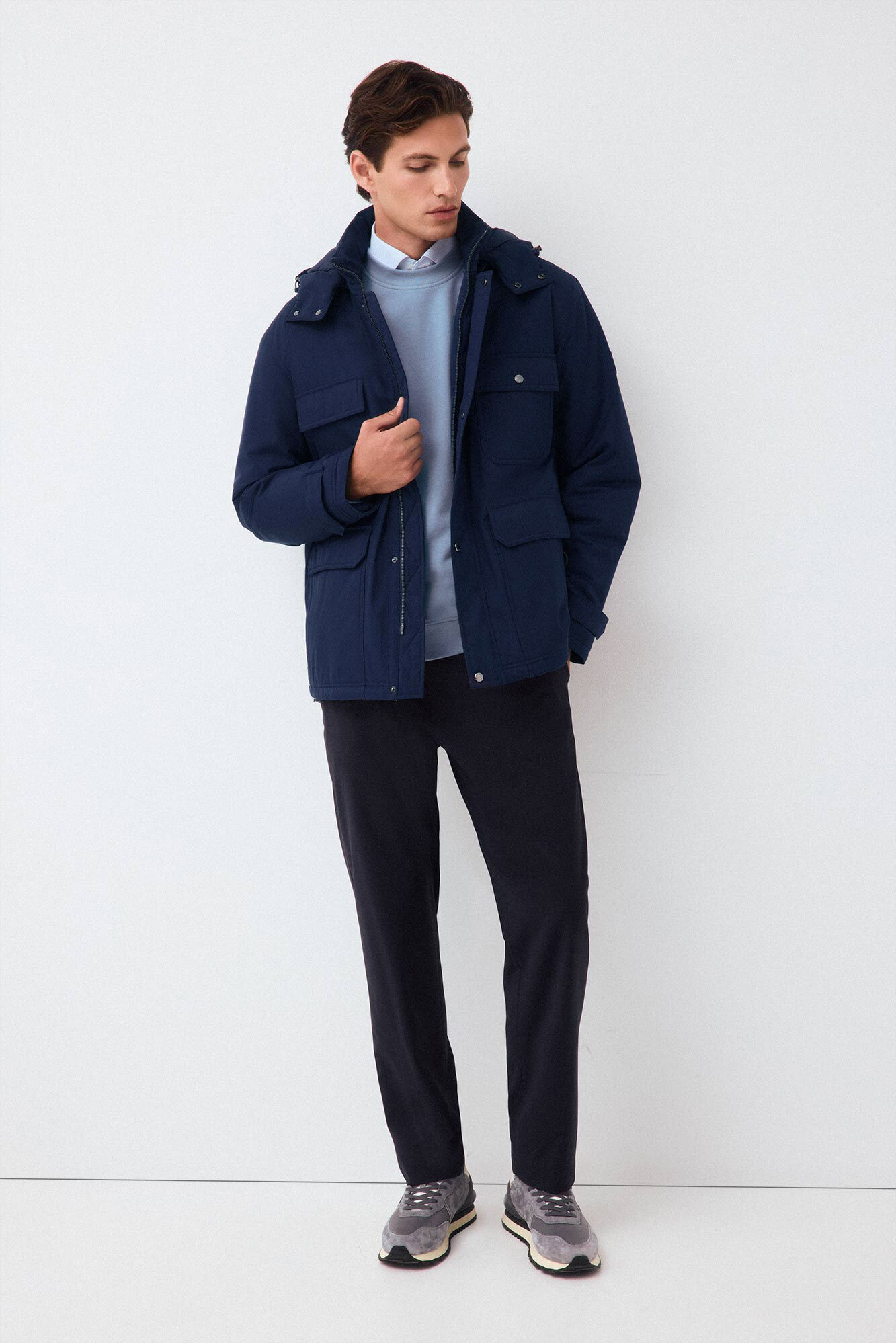 Pedro del Hierro Field jacket 4 bolsos Azul