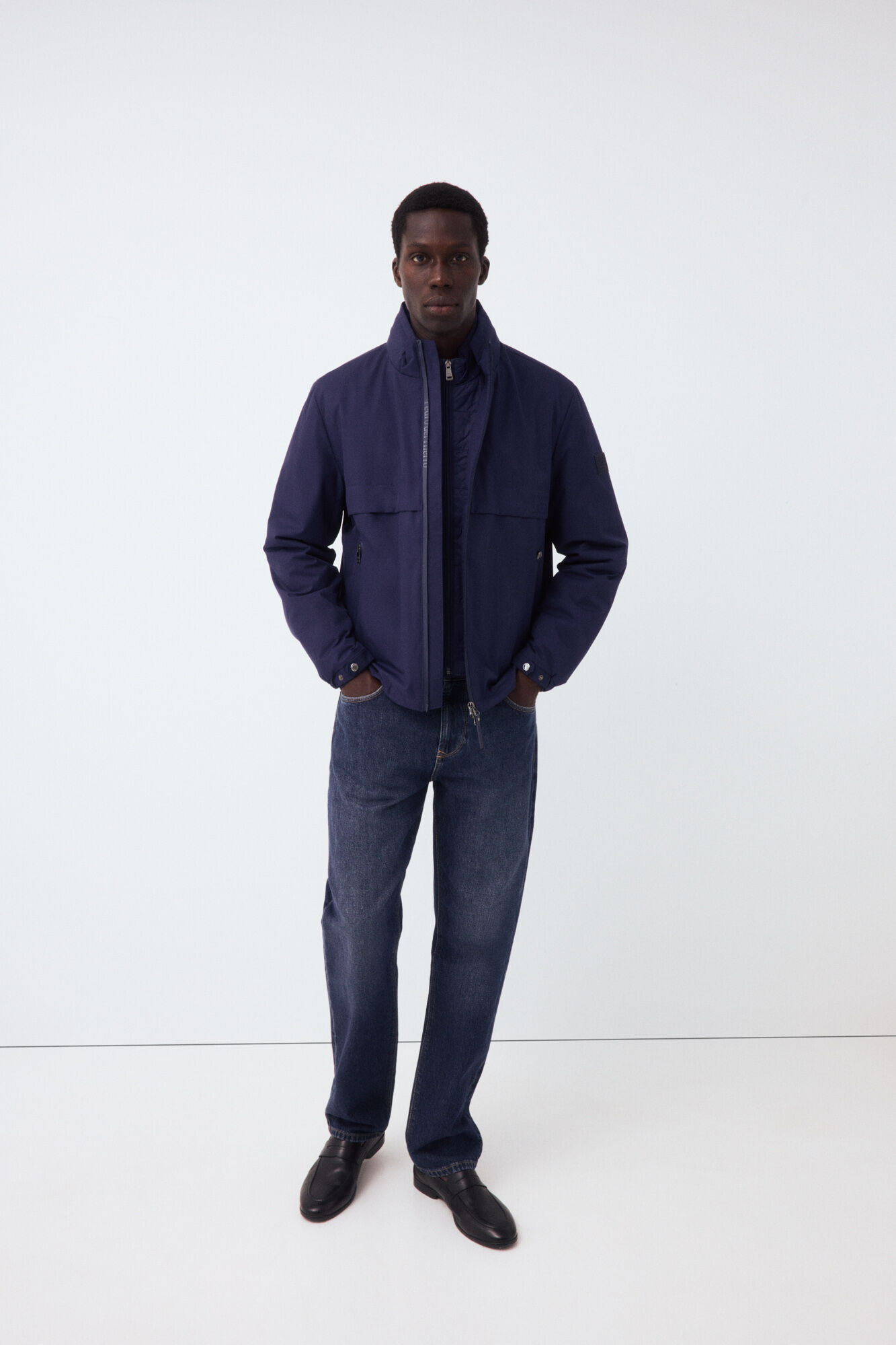 Pedro del Hierro Jacket with zip fastening lining Blue
