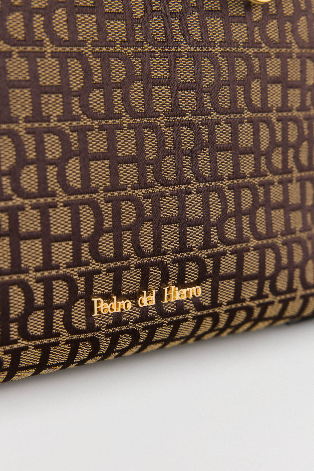 Pedro del Hierro Jacquard tote bag Brown