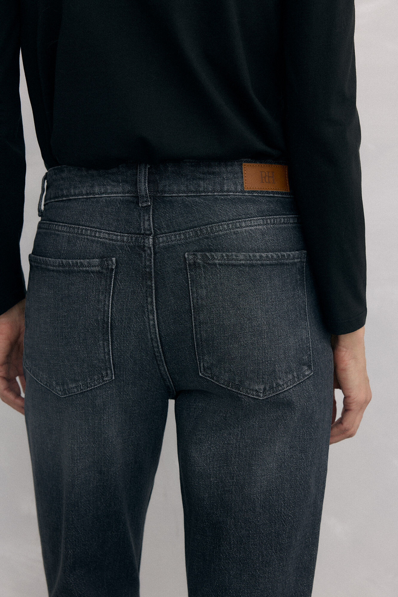 Pedro del Hierro Jeans straight basic Cizento