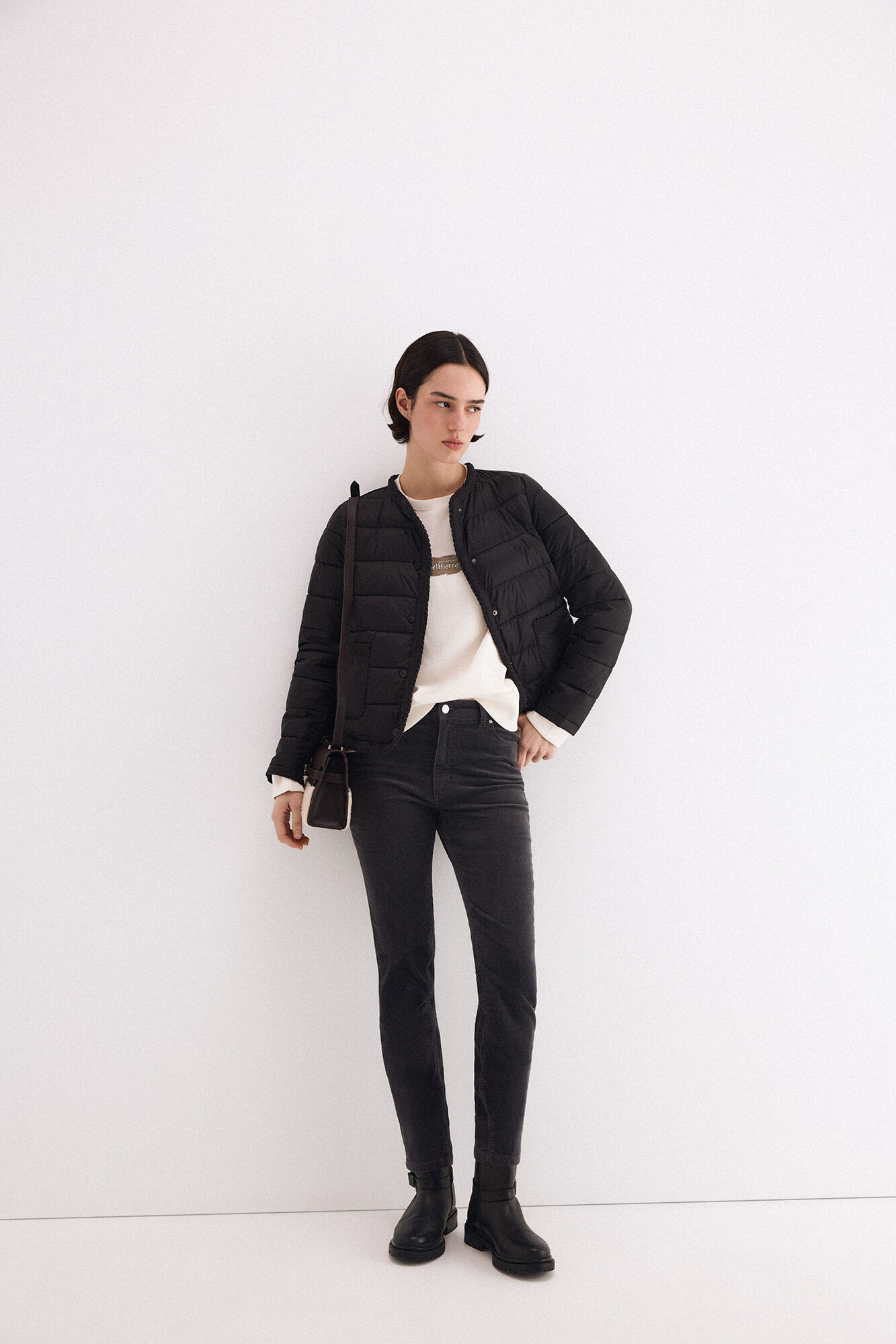 Pedro del Hierro Short puffer jacket Black