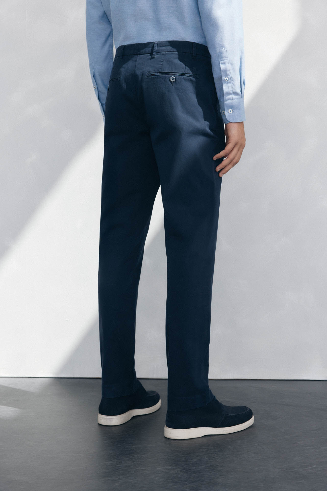Pedro del Hierro Premium regular fit chinos pants Blue