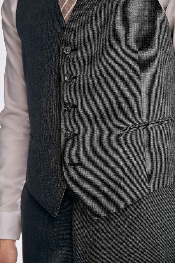 Pedro del Hierro Tailored fit grey vest Grey