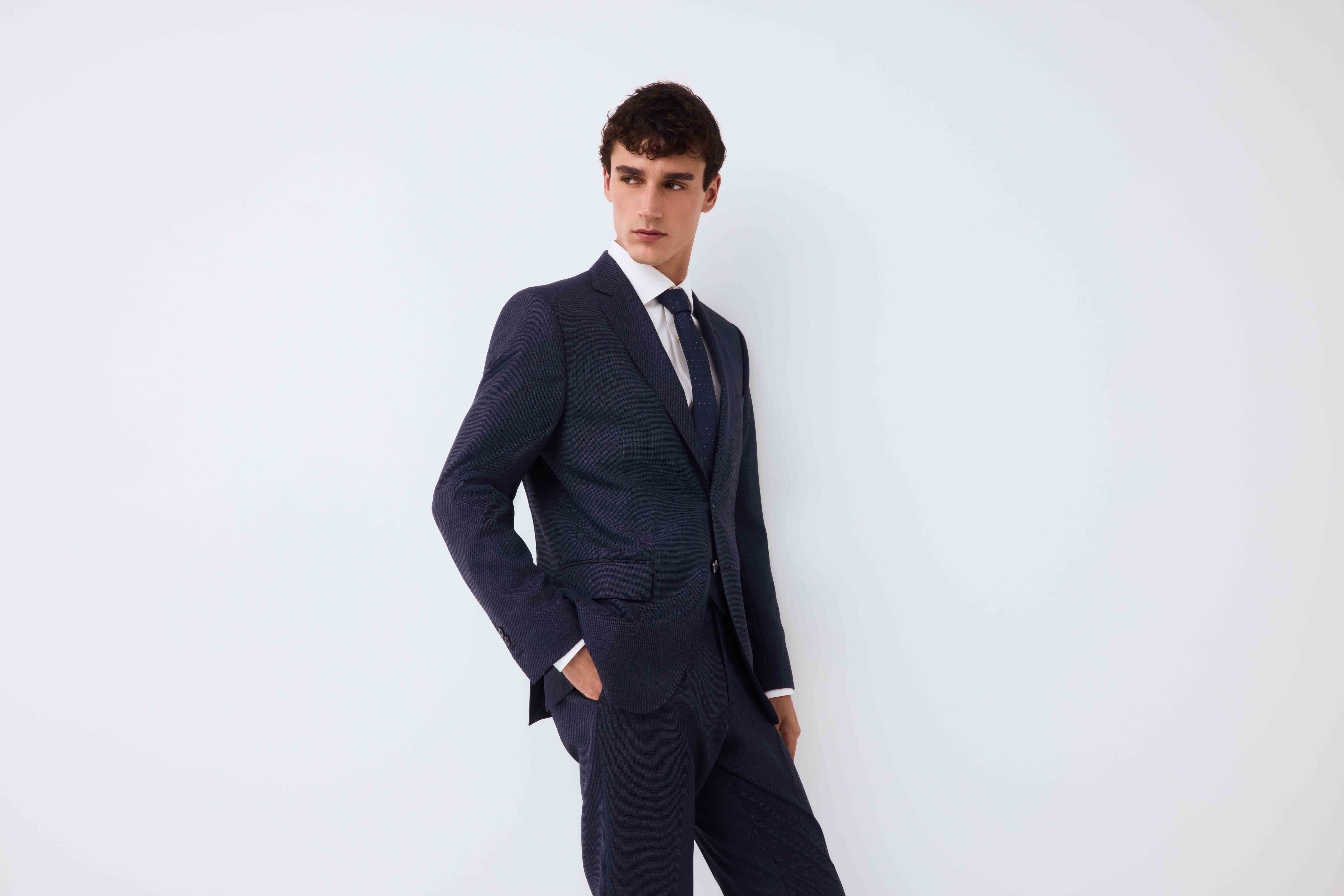 Pedro del Hierro Blue tailored structure coordinated suit trousers Blue