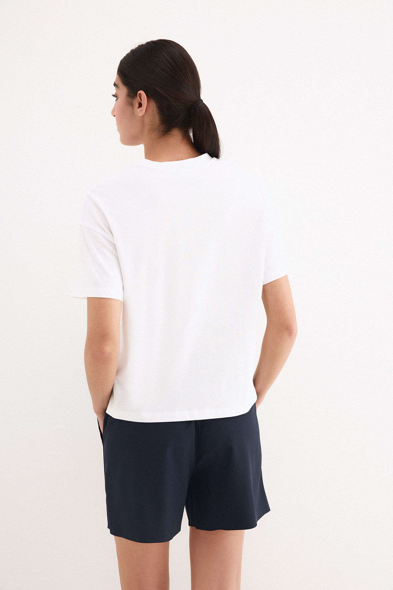 Pedro del Hierro Oversize activewear logo T-shirt White