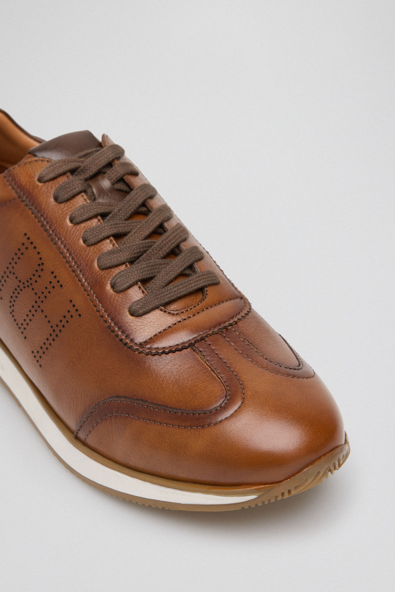 Pedro del Hierro New icon rubber sole trainer  Brown
