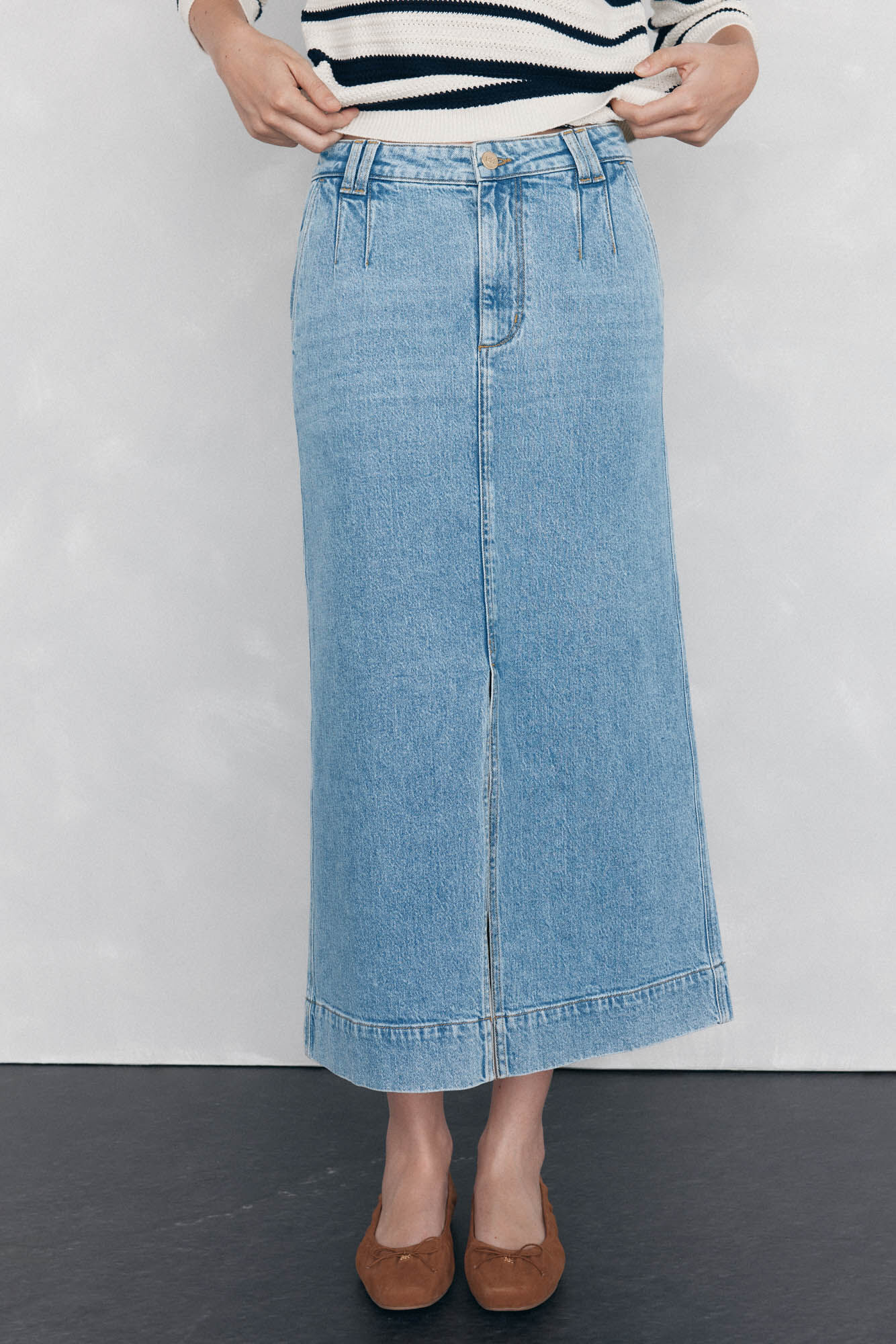 Pedro del Hierro Denim skirt Blue