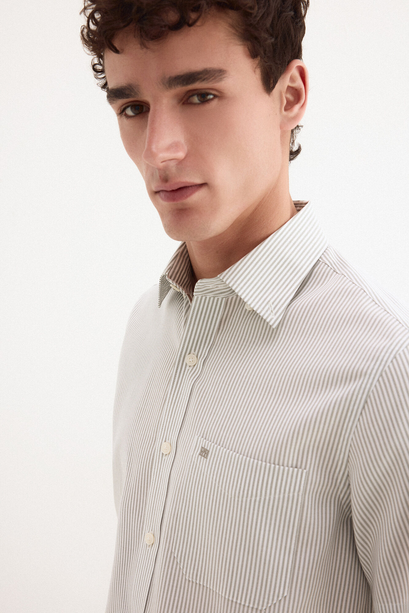 Pedro del Hierro Striped short sleeve non-iron shirt