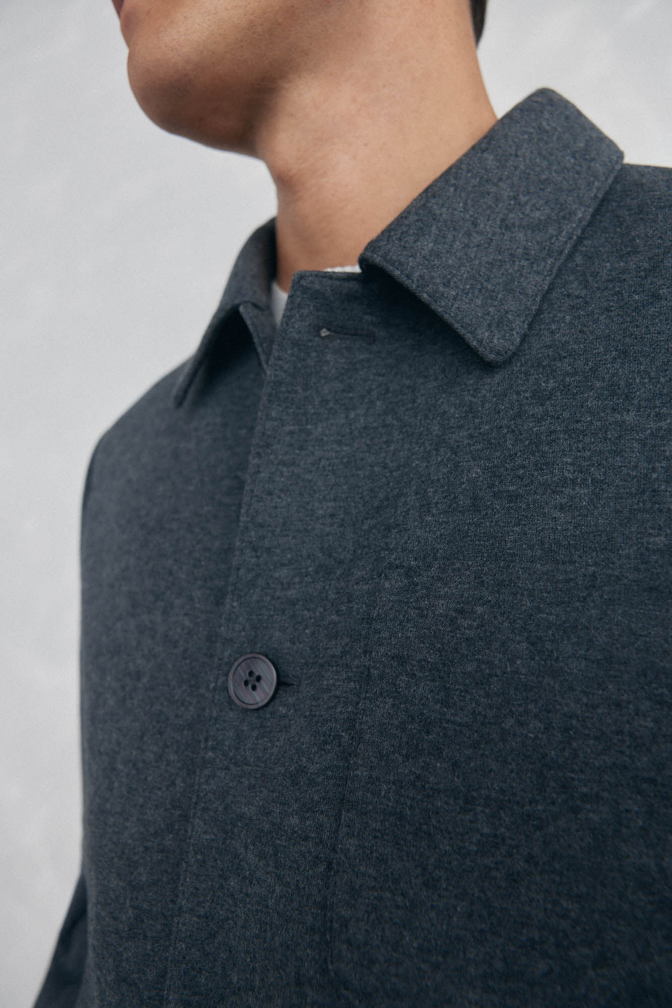 Pedro del Hierro Gray wool overshirt Grey