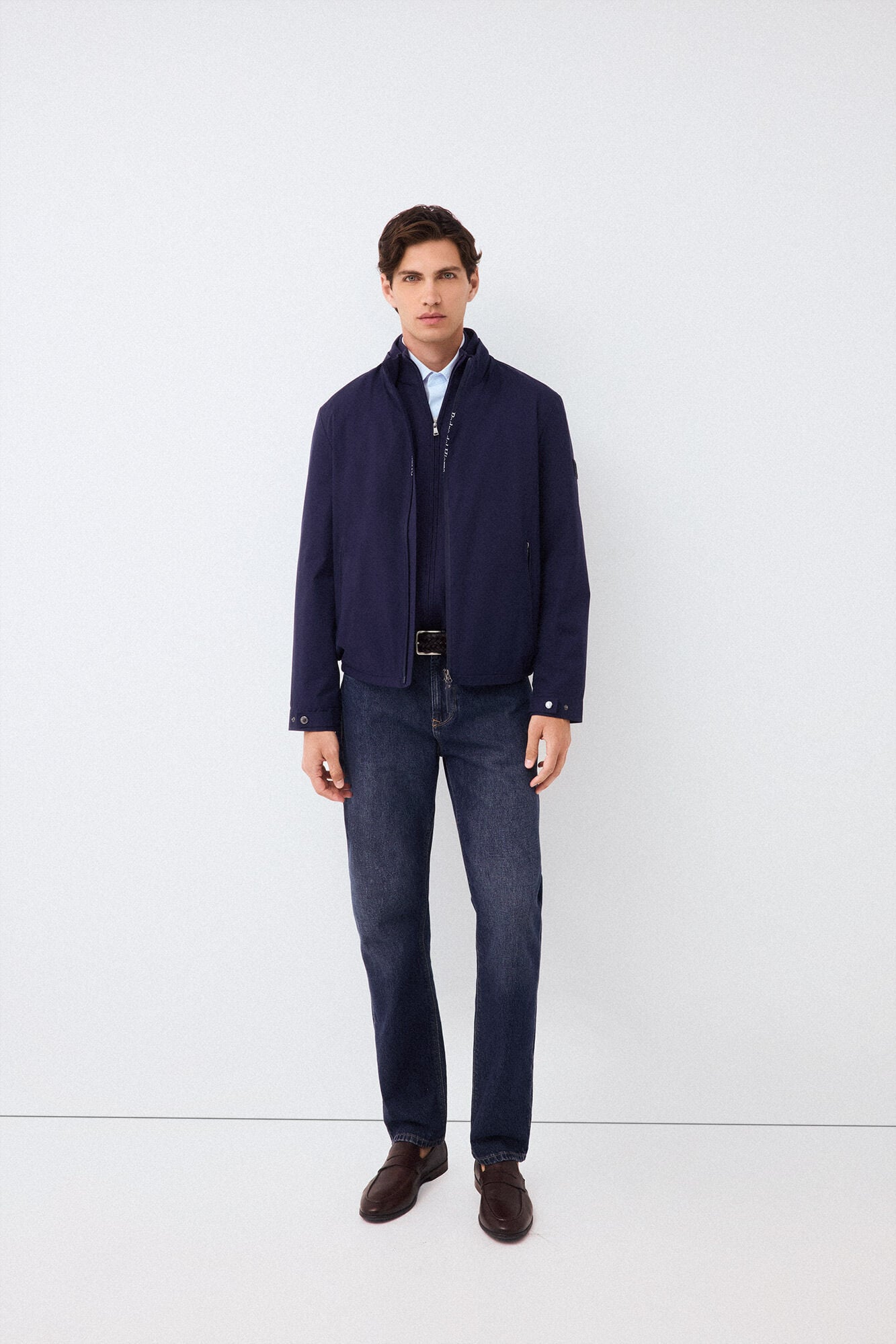 Pedro del Hierro Blus&atilde;o t&eacute;cnico leve Azul