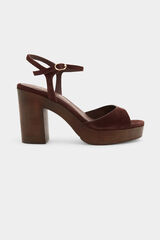 Pedro del Hierro Suede platform sandal Brown