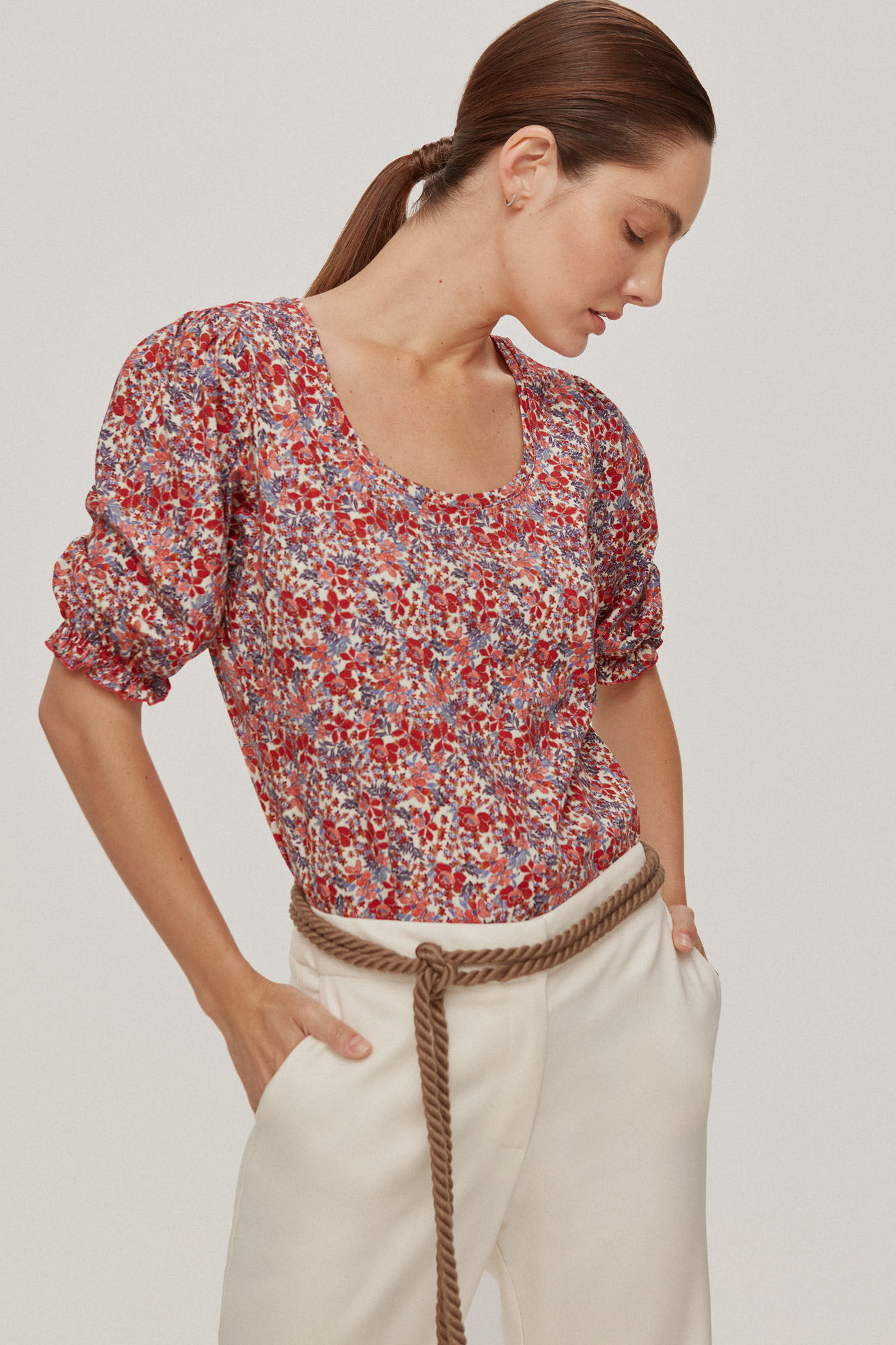 Pedro del Hierro T-shirt b&aacute;sica estampada V&aacute;rios