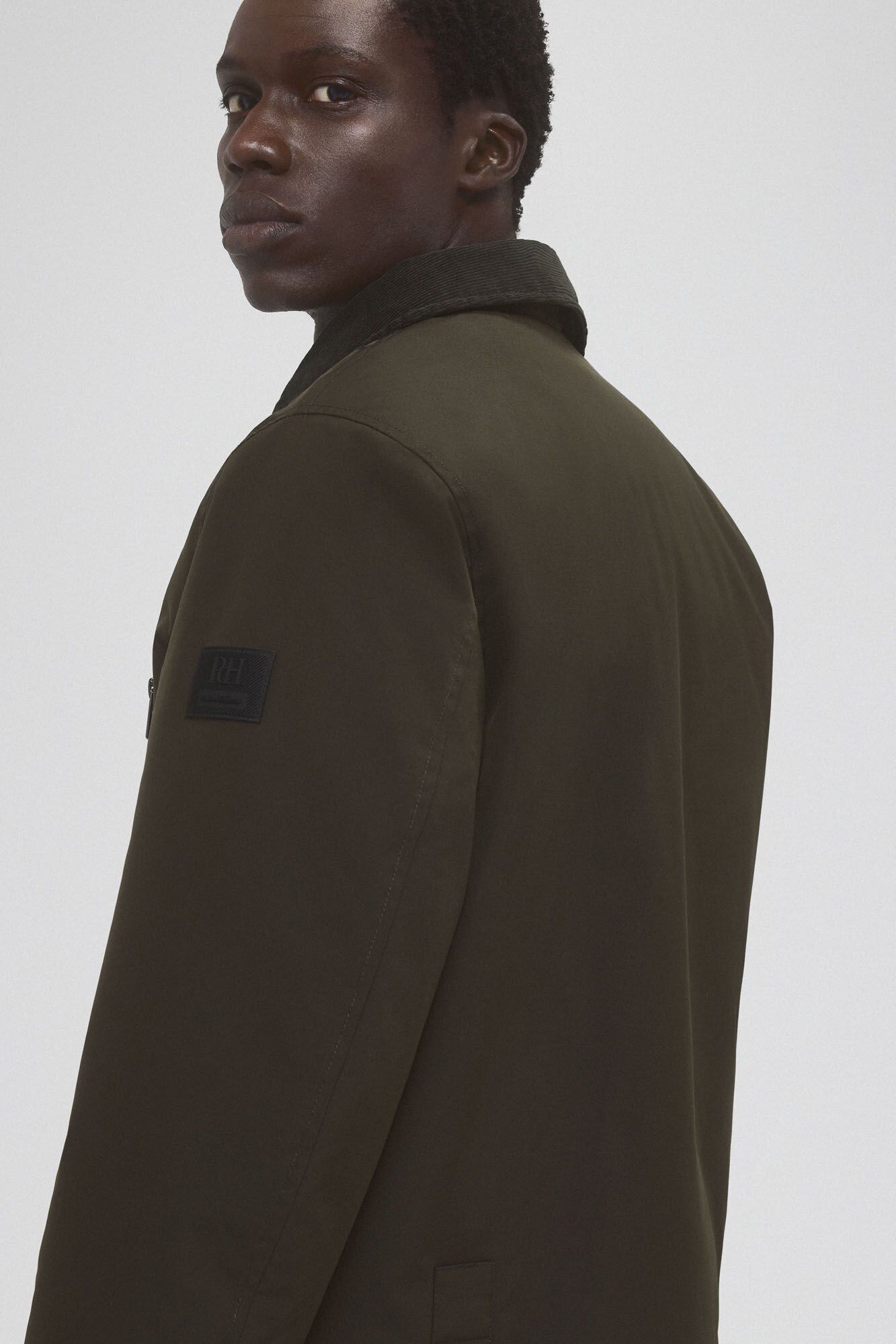 Pedro del Hierro Casaco gola bombazina Verde