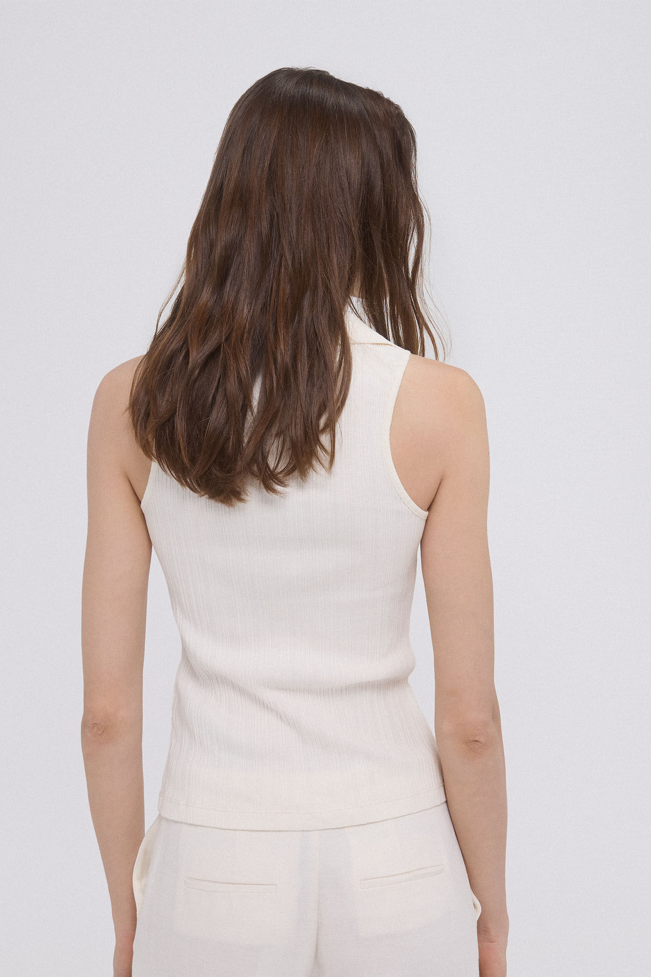 Pedro del Hierro Sleeveless polo shirt Beige