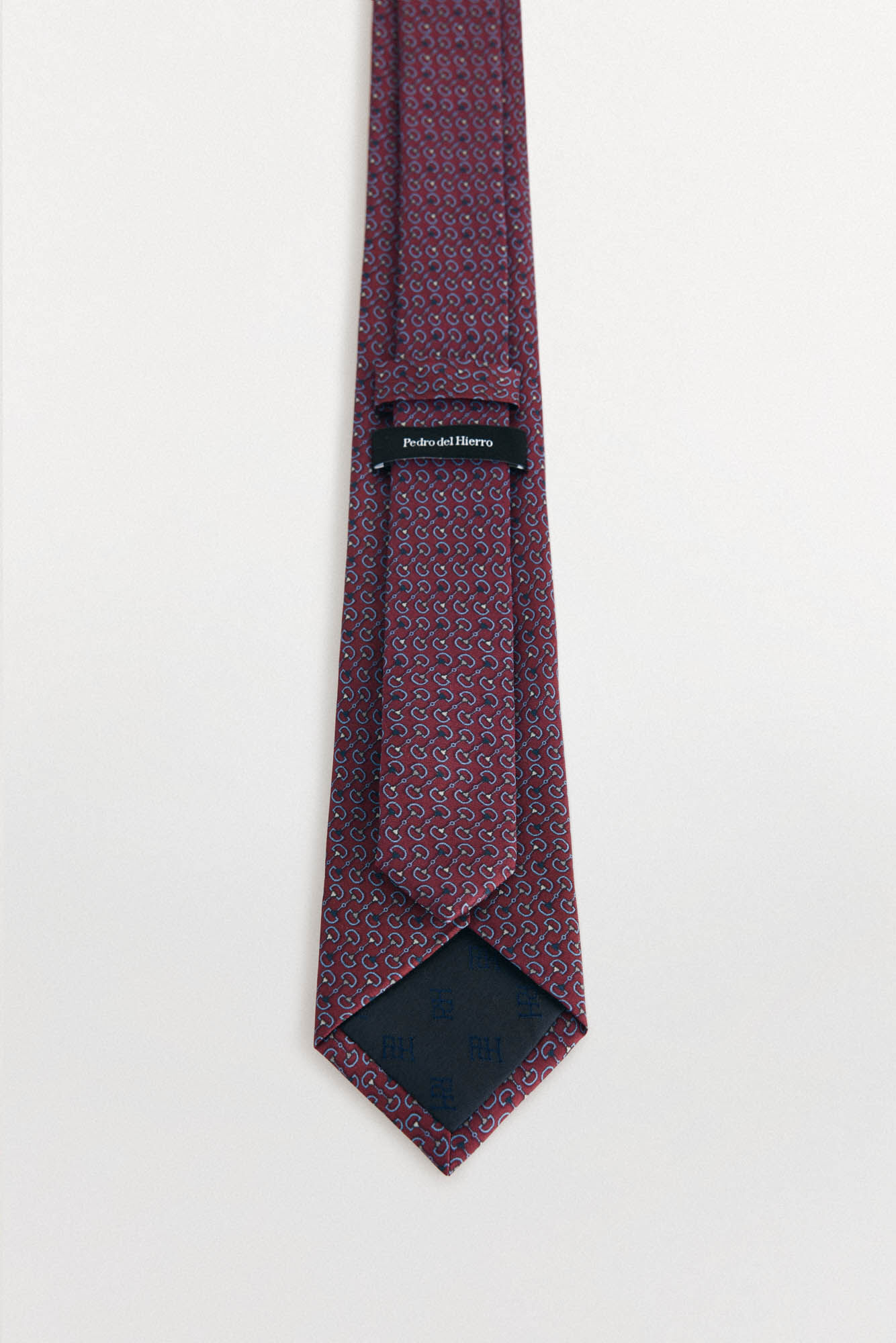 Pedro del Hierro Natural silk tie Burgundy