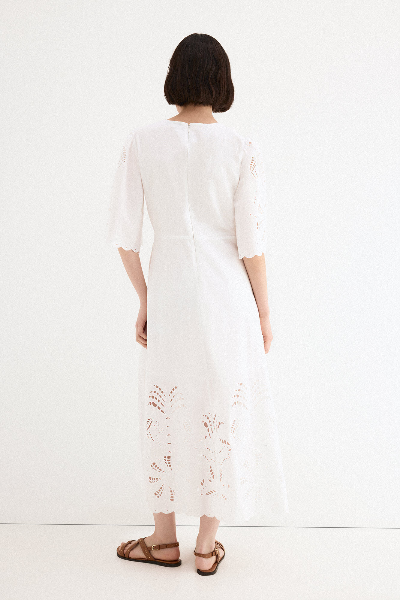 TFP by Tamara Falc&oacute; Vestido bordado Blanco
