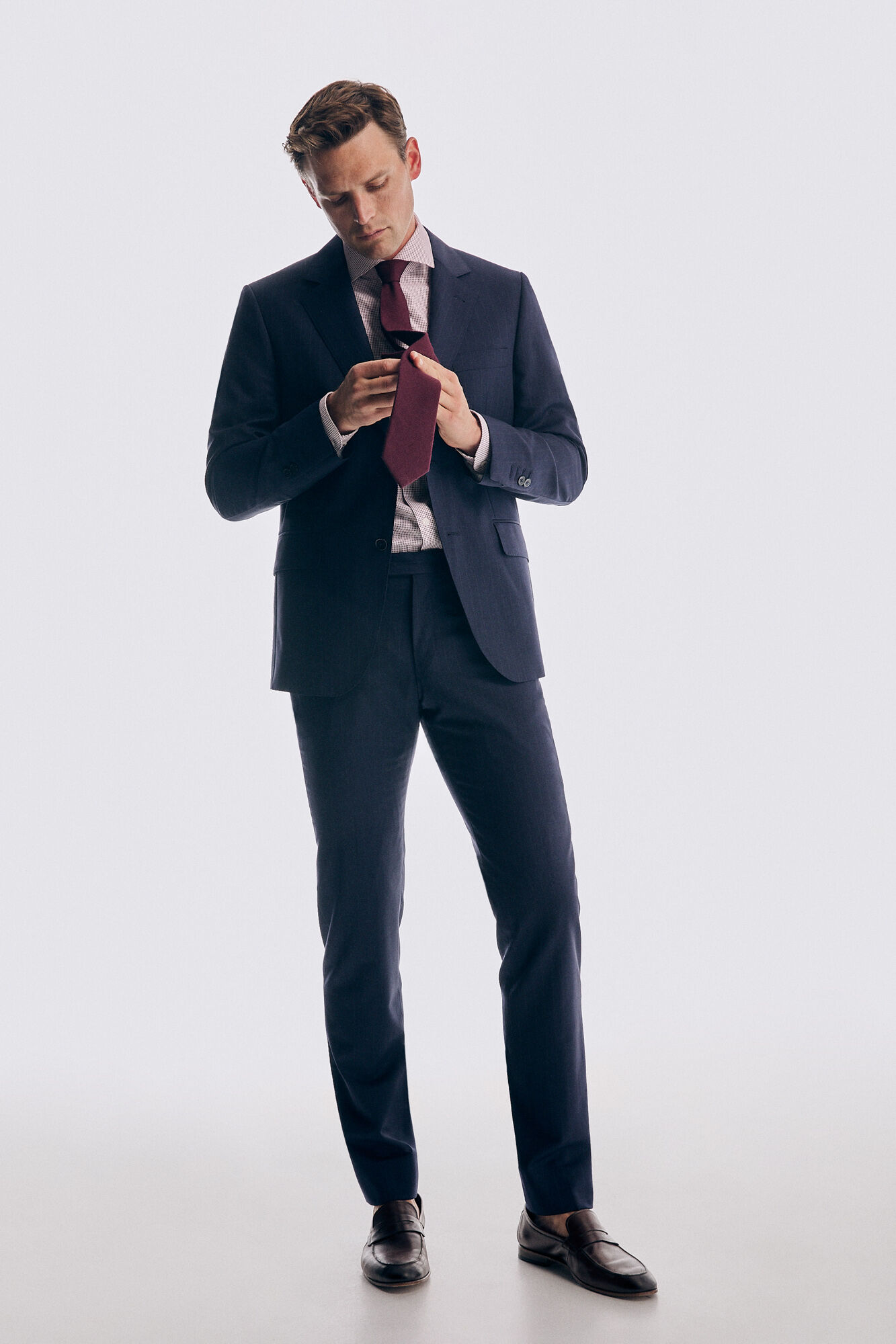 Pedro del Hierro Cal&ccedil;as riscas tailored fit Azul