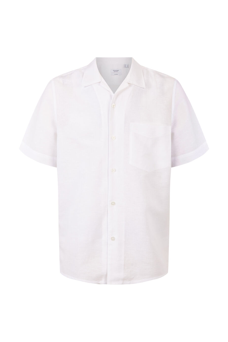 Pedro del Hierro Linen cotton short sleeve shirt White