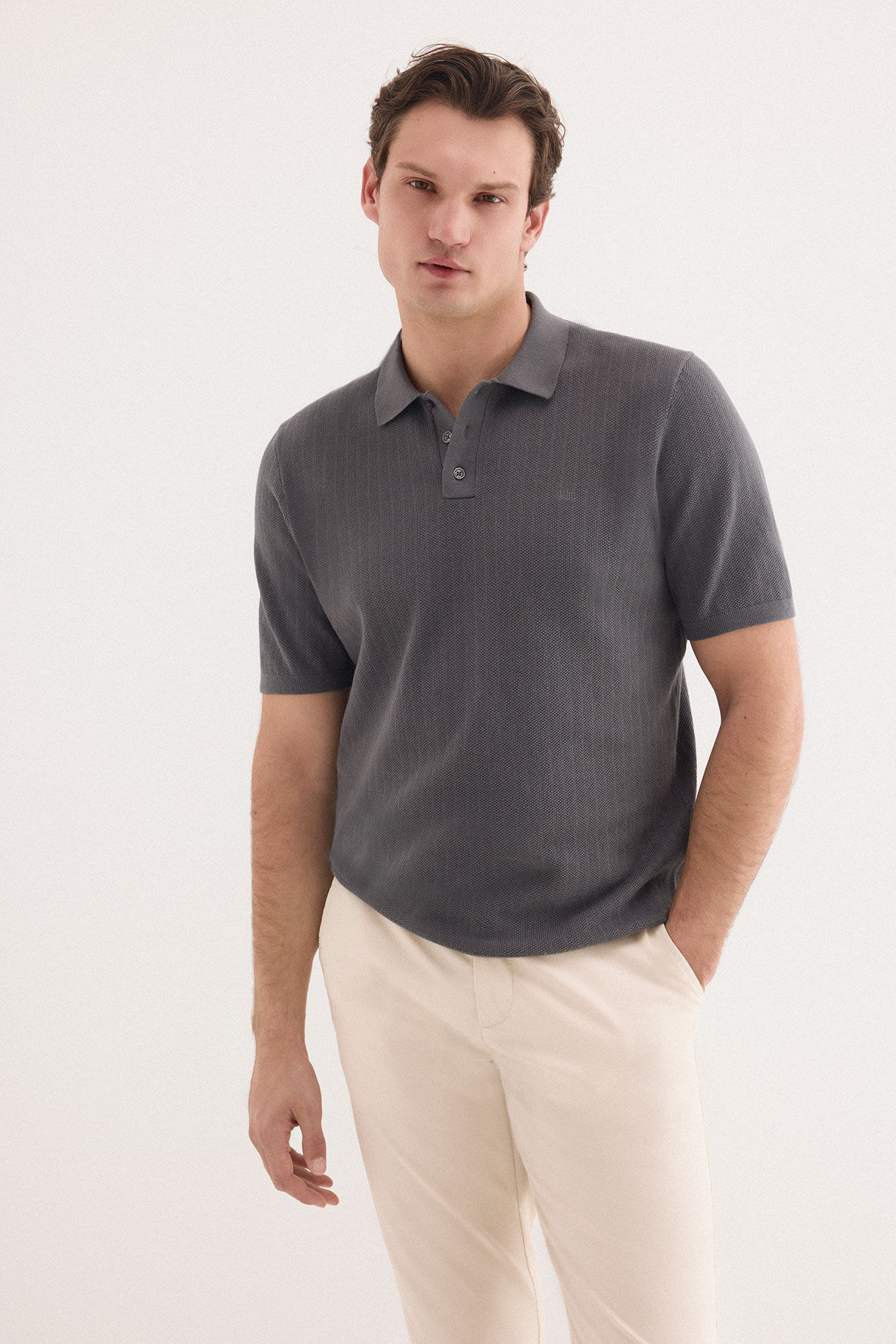 Pedro del Hierro Premium striped short sleeve polo shirt