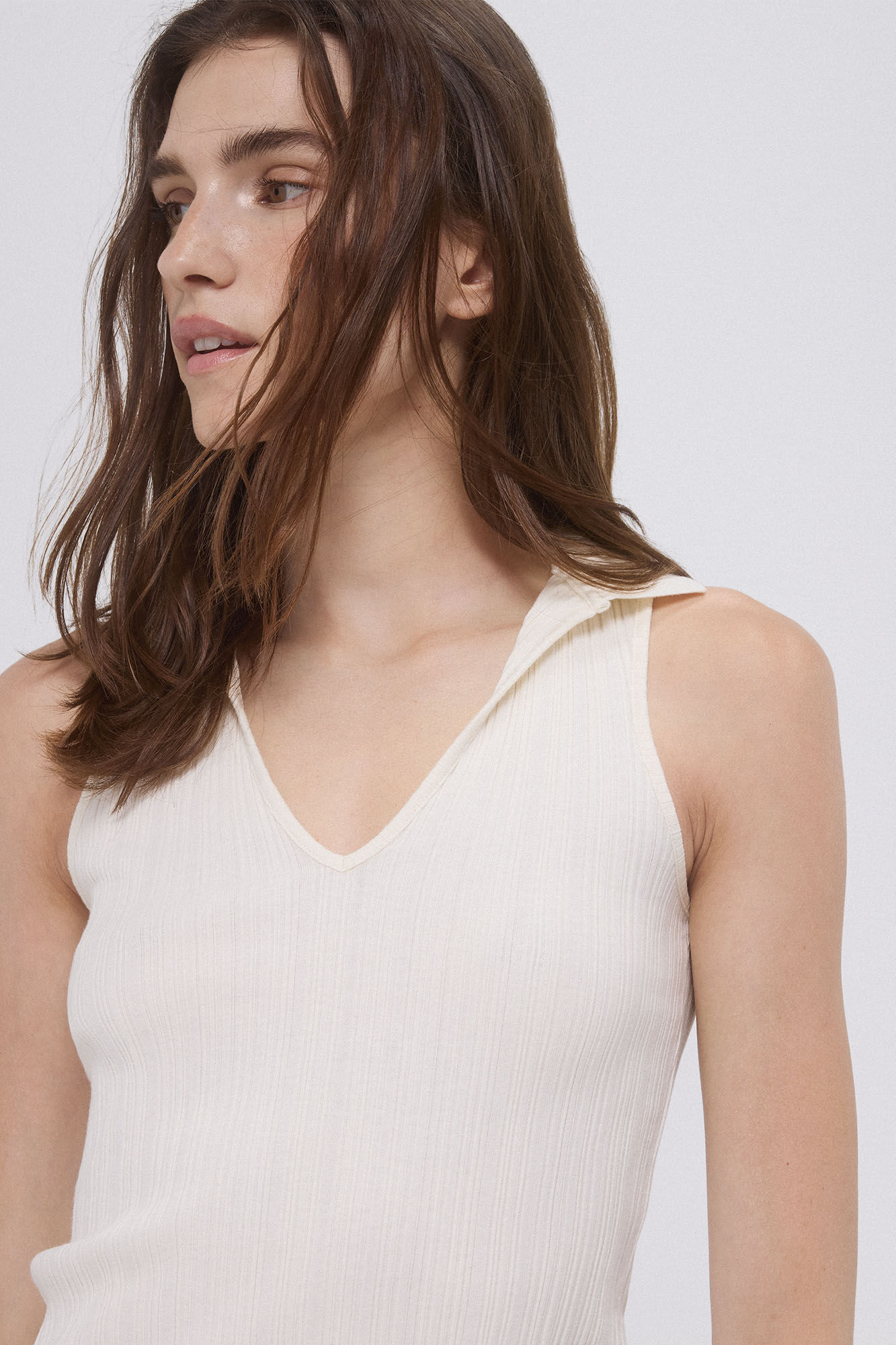 Pedro del Hierro Sleeveless polo shirt Beige