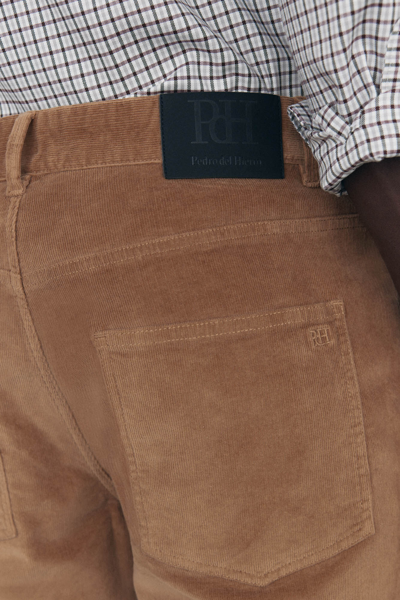 Pedro del Hierro Cal&ccedil;as de veludo slim fit com 5 bolsos Marrom