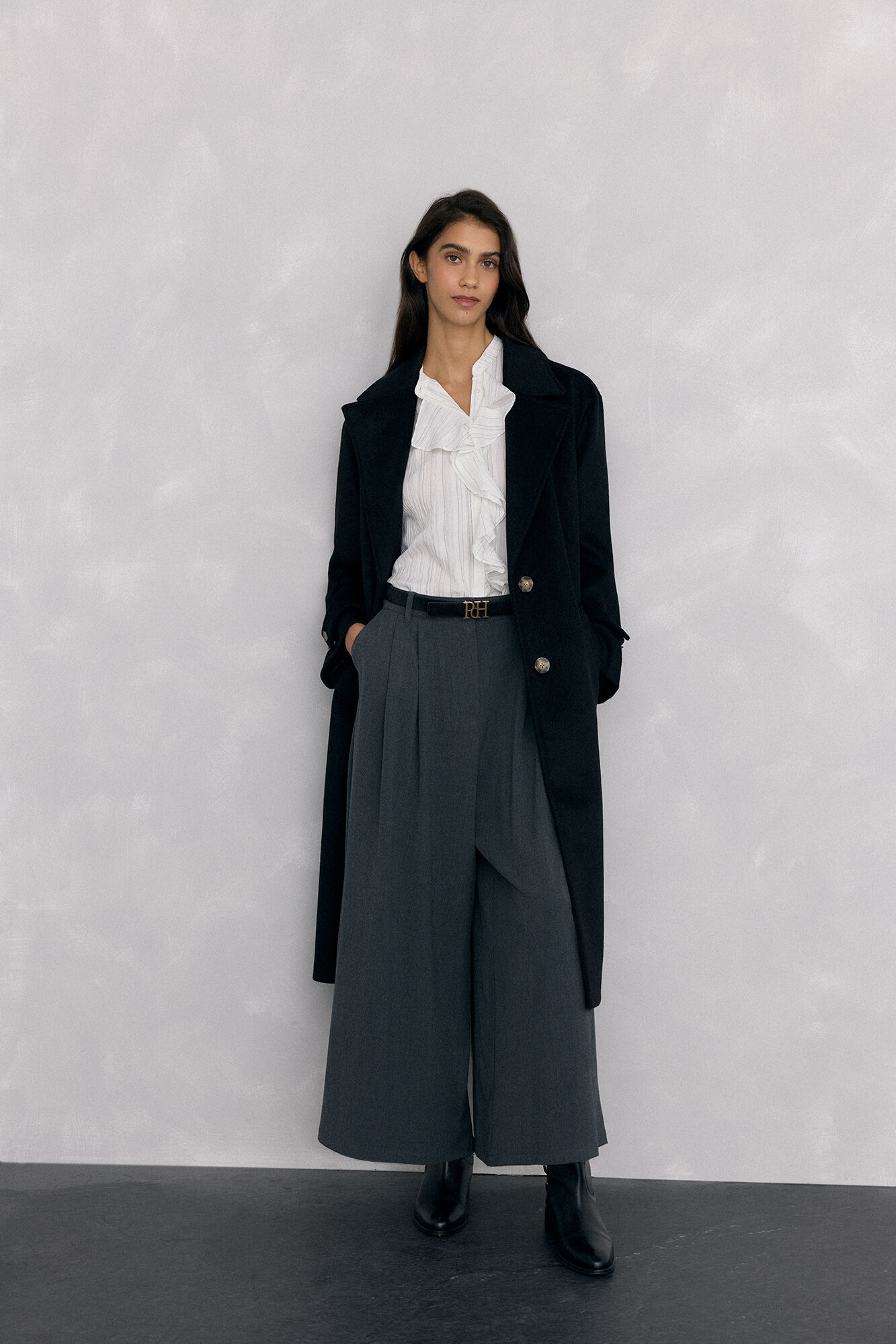 Pedro del Hierro striped blouse with ruffle Several