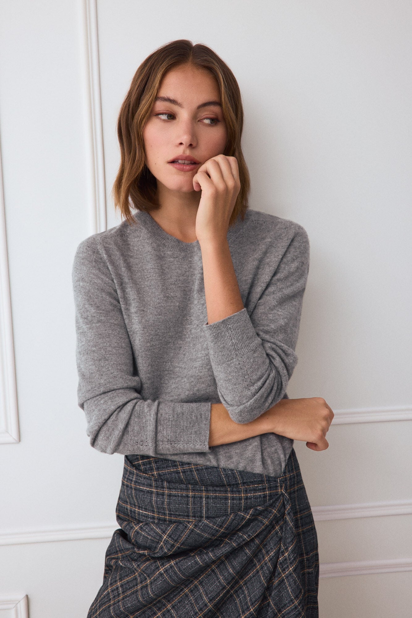 TFP by Tamara Falc&oacute; Basic openwork wool jumper Grey