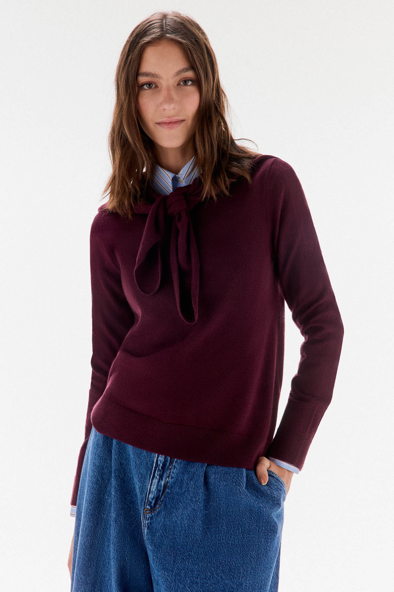 TFP by Tamara Falc&oacute; 100% wool sweater with scarf