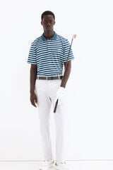Pedro del Hierro Polo de golfe &agrave;s riscas Azul