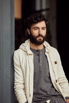 Pedro del Hierro Zip cardigan Ecru