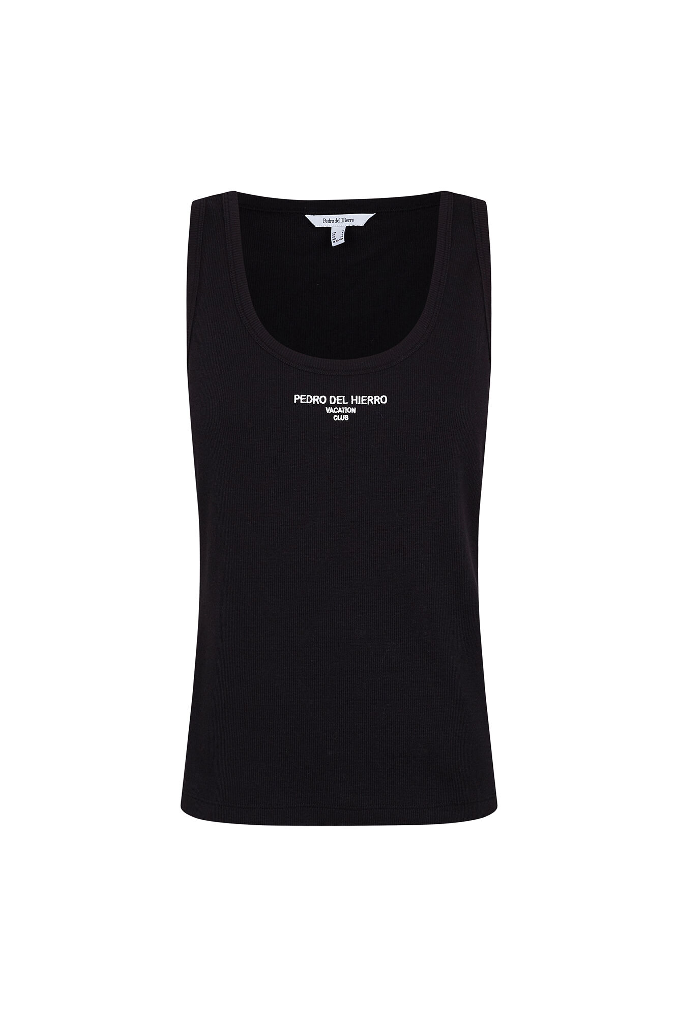 Pedro del Hierro Ribbed vest top Black