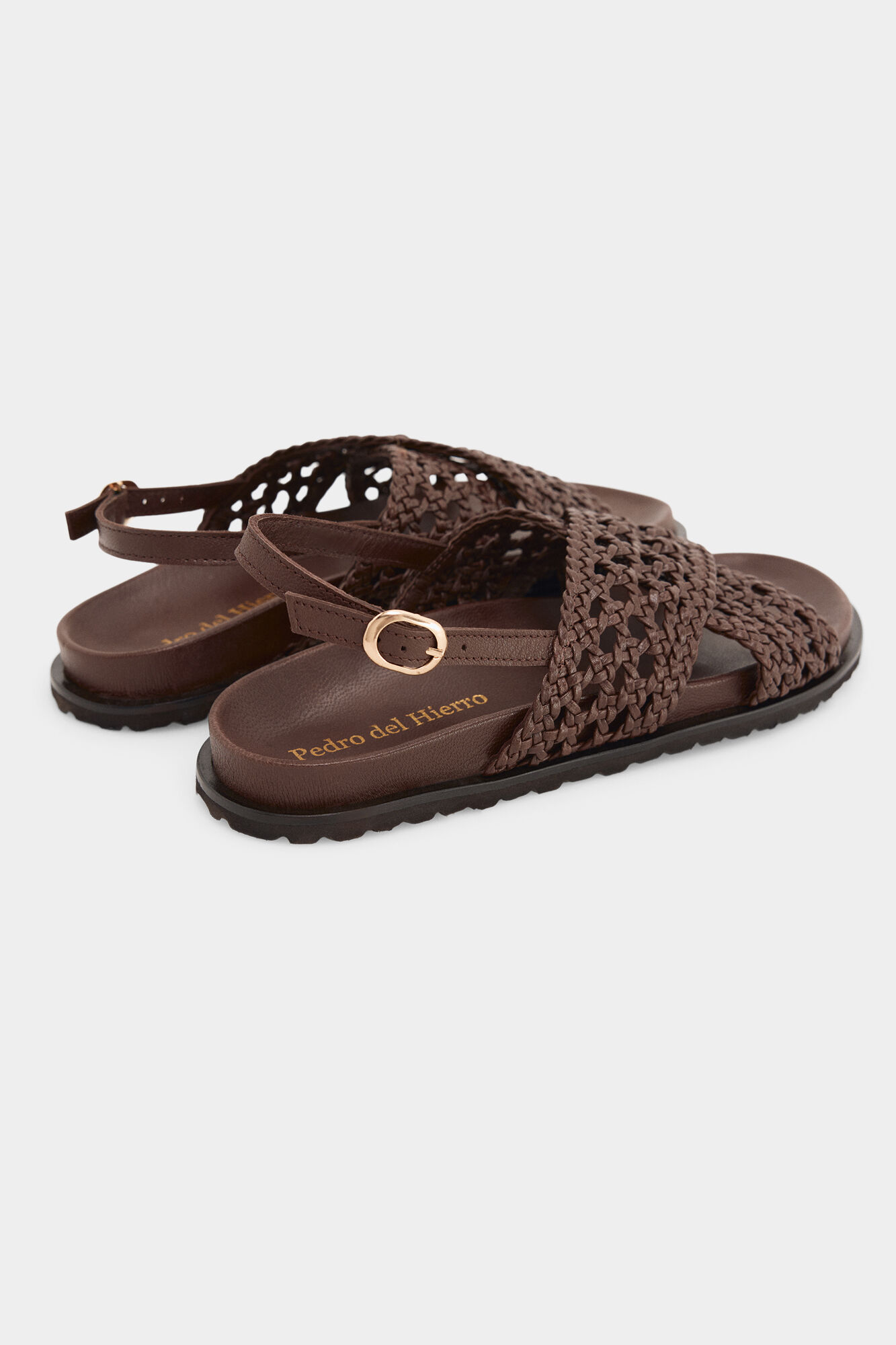 Pedro del Hierro Braided sandal Brown