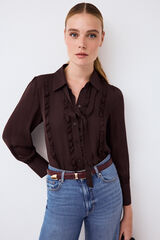 Pedro del Hierro Romantic tie-neck blouse Brown
