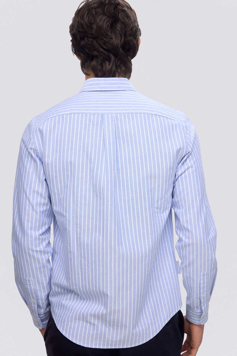 Pedro del Hierro camisa iconic oxford rayas Blue