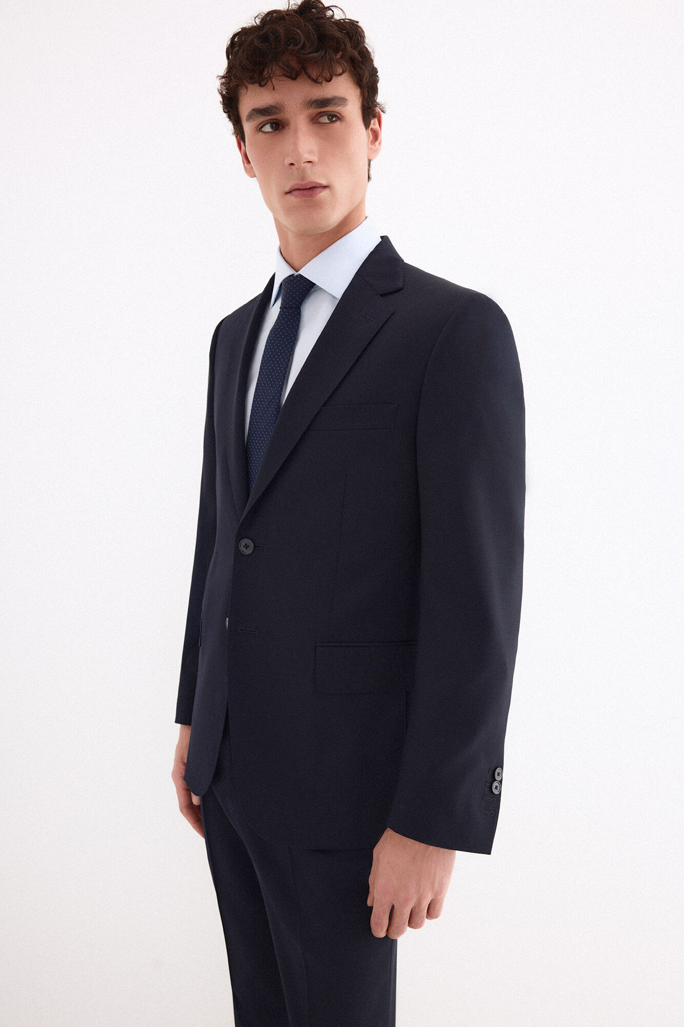 Pedro del Hierro Plain bi-stretch tailored blazer