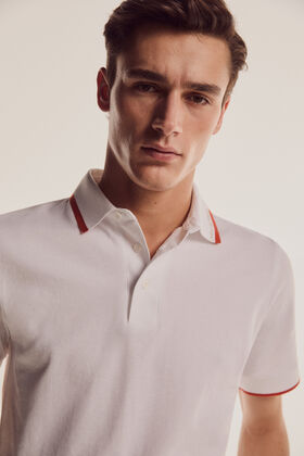 Pedro del Hierro Technical short-sleeved polo shirt White