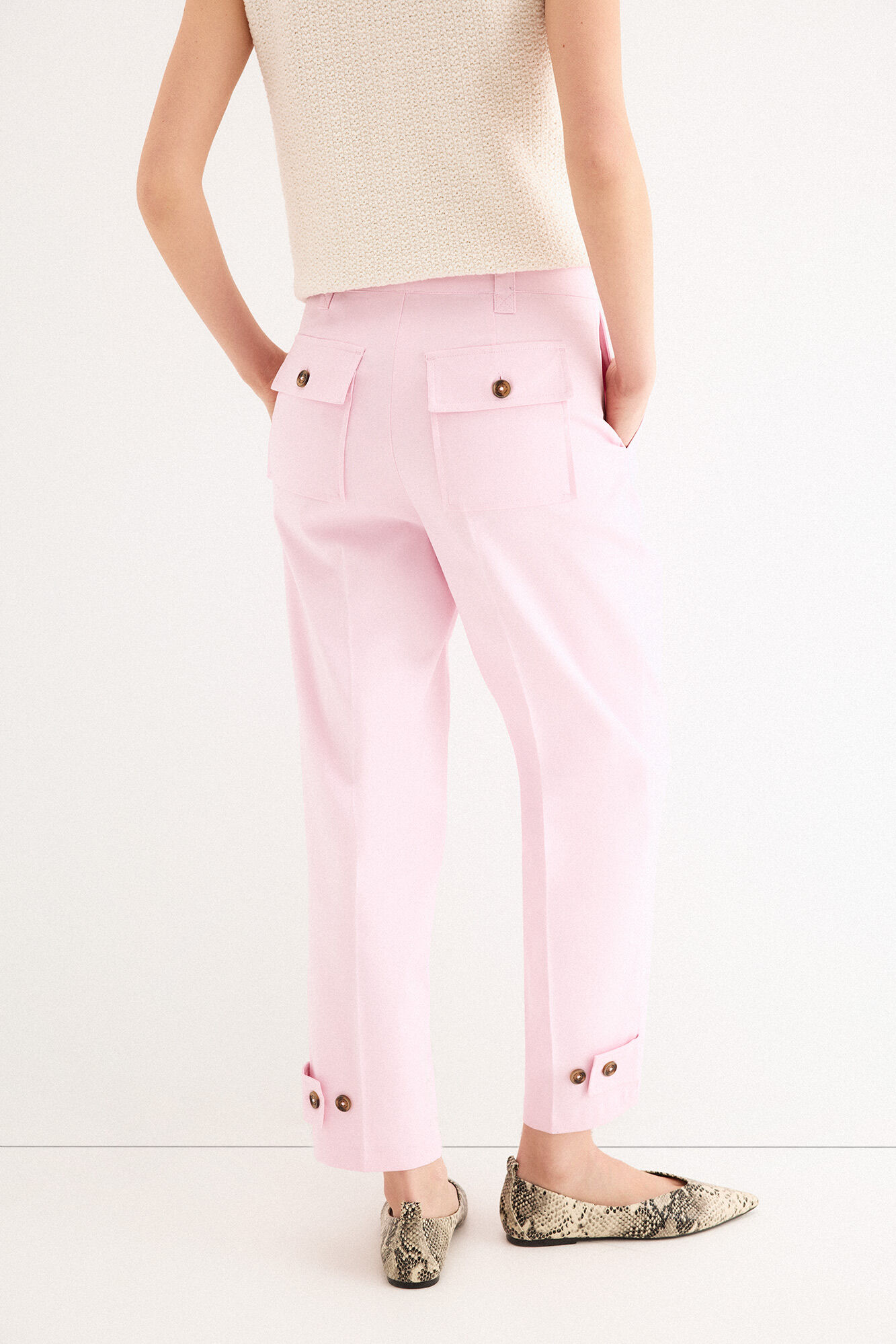 Pedro del Hierro Pleated trousers Pink