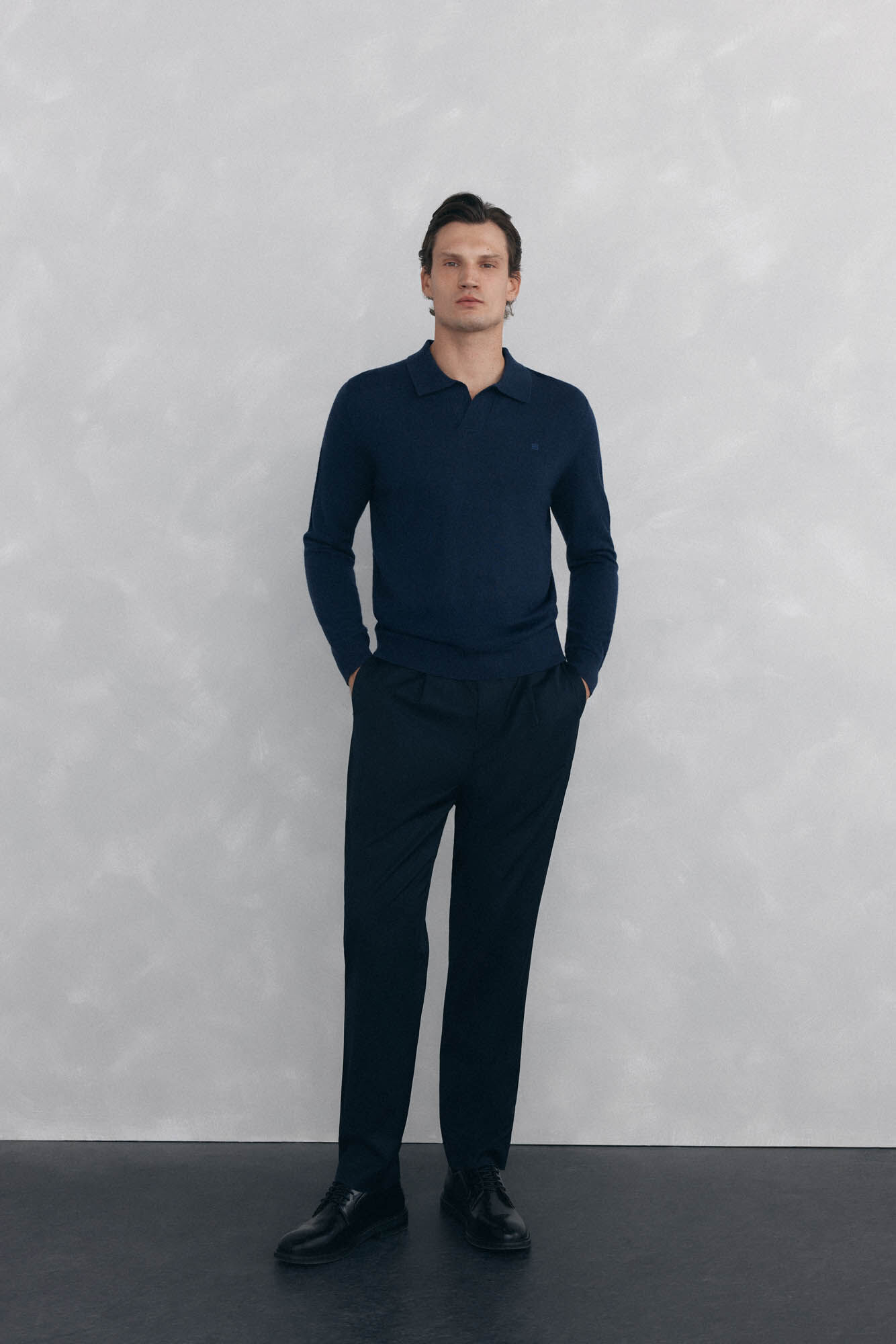 Pedro del Hierro Jersey cuello johny lana merino y cashmere