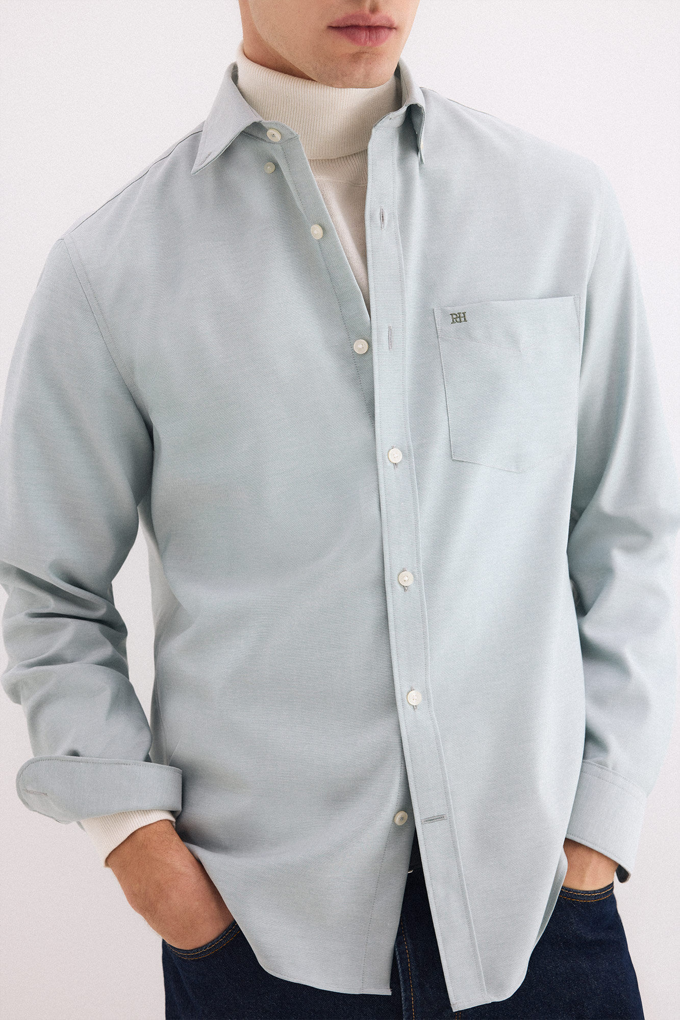 Pedro del Hierro Non-iron plain Oxford shirt
