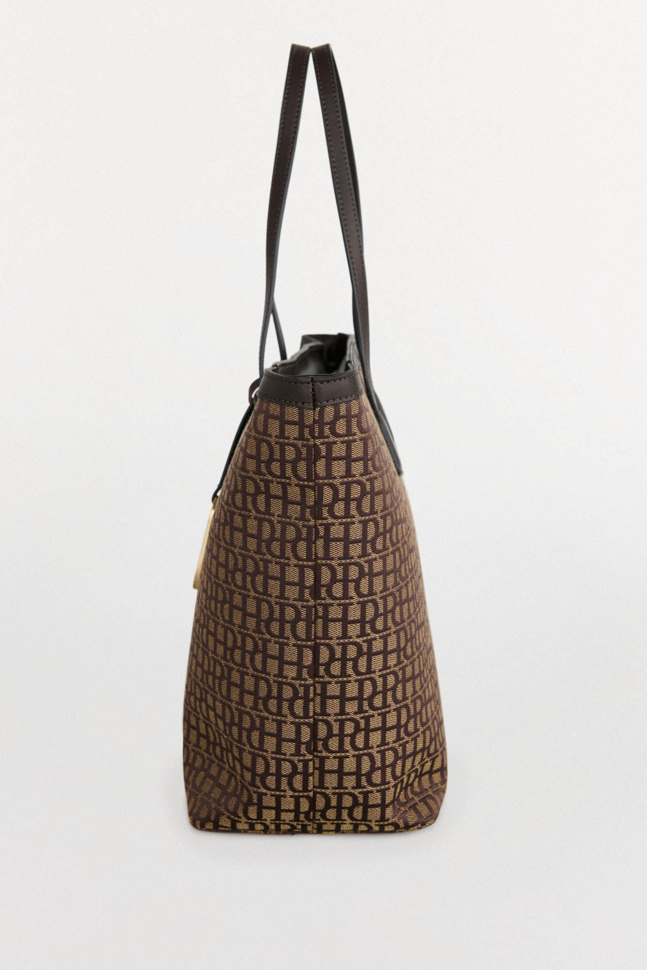 Pedro del Hierro Bolso shopper en jacquard Marr&oacute;n