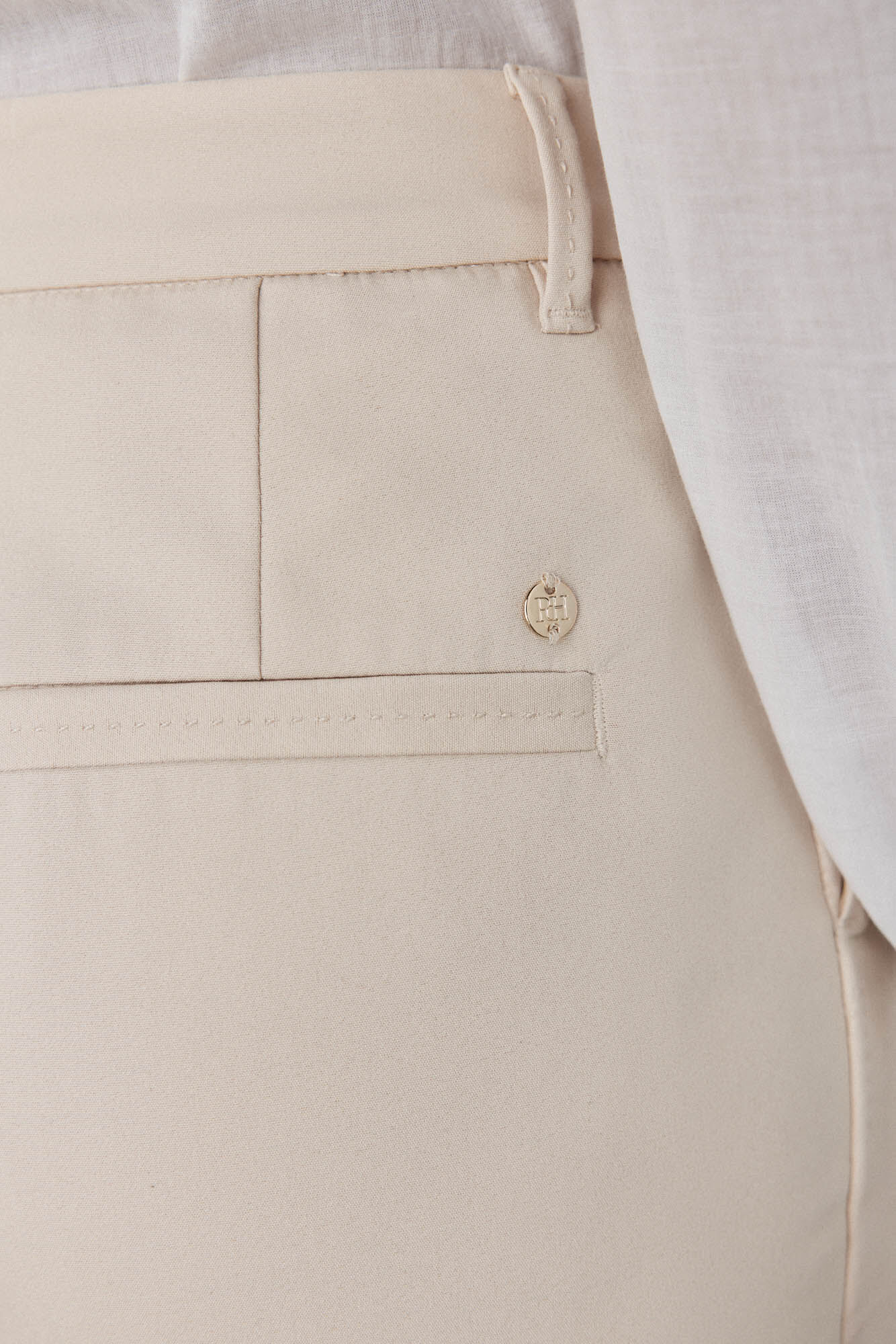 Pedro del Hierro Classic straight pants Beige