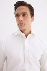 Pedro del Hierro Plain non-iron stain-resistant slim fit dress shirt White