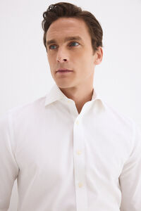 Pedro del Hierro Plain non-iron stain-resistant slim fit dress shirt