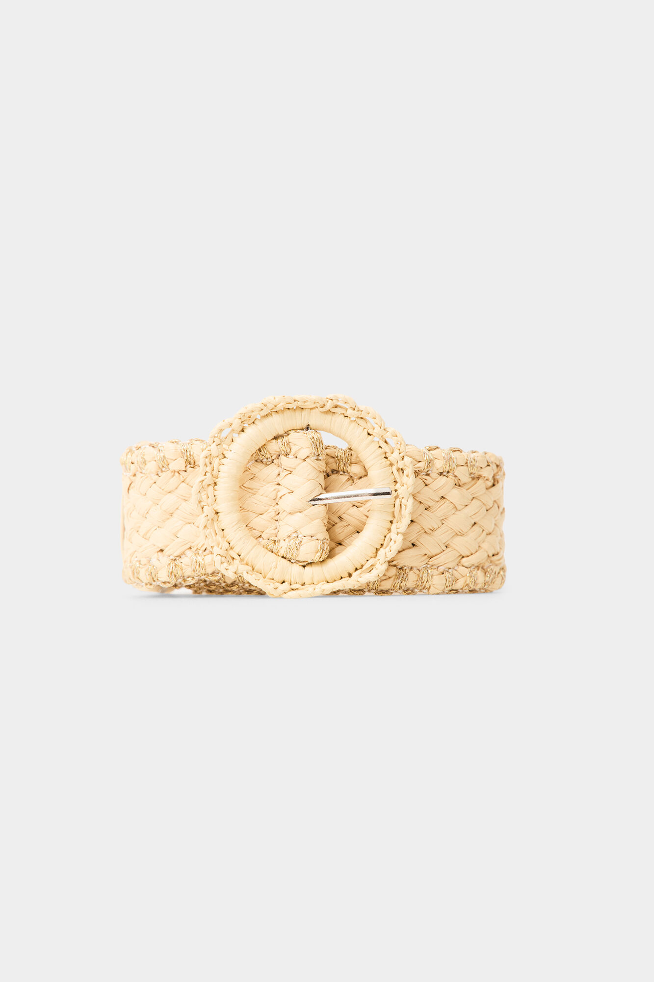 Pedro del Hierro Raffia belt Ecru
