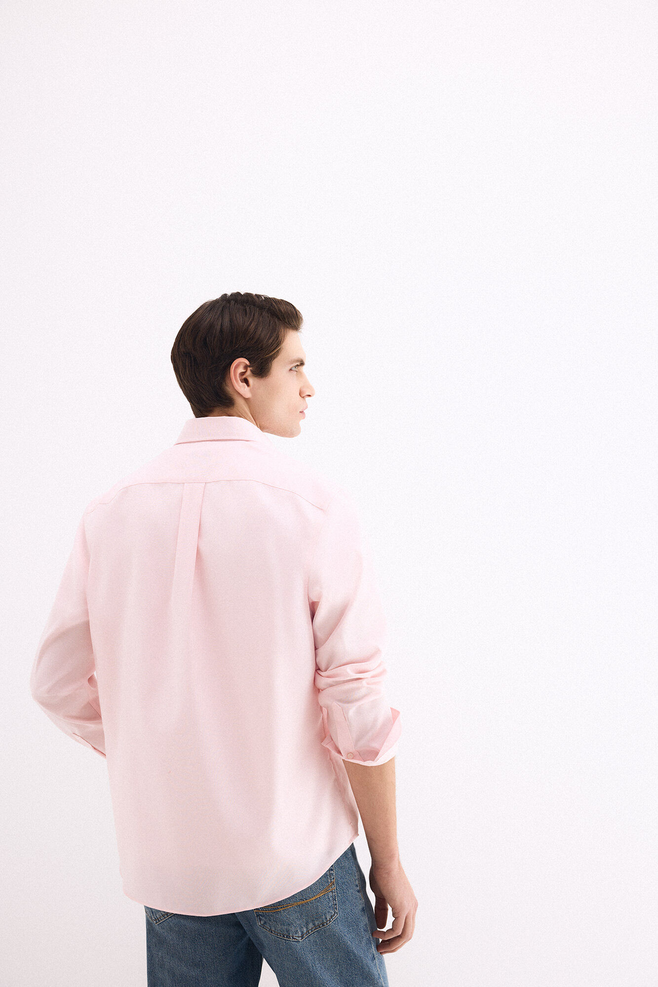 Pedro del Hierro Non-iron plain Oxford shirt Pink